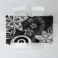 Polynesia Tablecloth Black Tribal Turtle Floral Pattern LT05 Black - Polynesian Pride