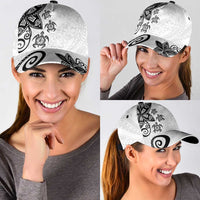 Polynesia Classic Cap White Tribal Turtle Floral Pattern - Polynesian Pride