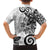 Polynesia Family Matching Long Sleeve Bodycon Dress and Hawaiian Shirt White Tribal Turtle Floral Pattern