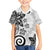 Polynesia Family Matching Short Sleeve Bodycon Dress and Hawaiian Shirt White Tribal Turtle Floral Pattern