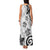 Polynesia Family Matching Tank Maxi Dress and Hawaiian Shirt White Tribal Turtle Floral Pattern