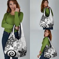 Polynesia Grocery Bag White Tribal Turtle Floral Pattern LT05 - Polynesian Pride