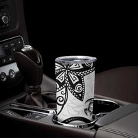 Polynesia Tumbler Cup White Tribal Turtle Floral Pattern LT05 - Polynesian Pride