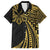 Hawaii And Philippines Family Matching Off Shoulder Short Dress and Hawaiian Shirt Kanaka Maoli With Tribal Sun Together Gold