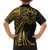 Hawaii And Philippines Family Matching Puletasi and Hawaiian Shirt Kanaka Maoli With Tribal Sun Together Gold