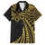 Hawaii And Philippines Family Matching Short Sleeve Bodycon Dress and Hawaiian Shirt Kanaka Maoli With Tribal Sun Together Gold