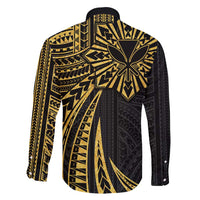 Hawaii And Philippines Family Matching Tank Maxi Dress and Hawaiian Shirt Kanaka Maoli With Tribal Sun Together Gold