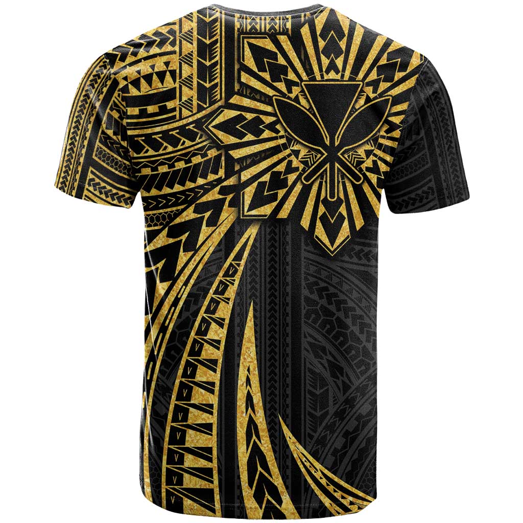 Hawaii And Philippines T Shirt Kanaka Maoli With Tribal Sun Together Gold