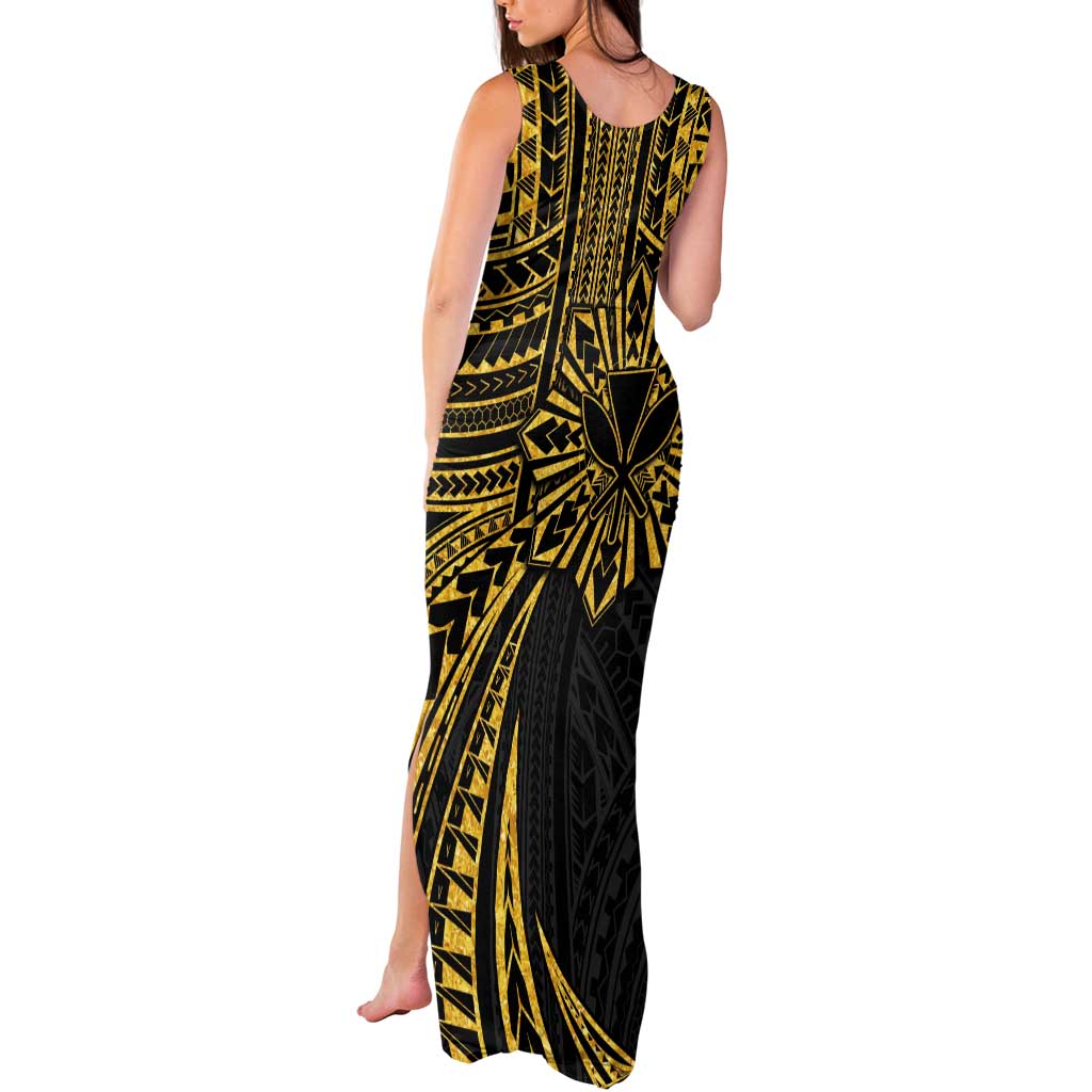 Hawaii And Philippines Tank Maxi Dress Kanaka Maoli With Tribal Sun Together Gold