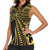 Hawaii And Philippines Women Sleeveless Polo Shirt Kanaka Maoli With Tribal Sun Together Gold