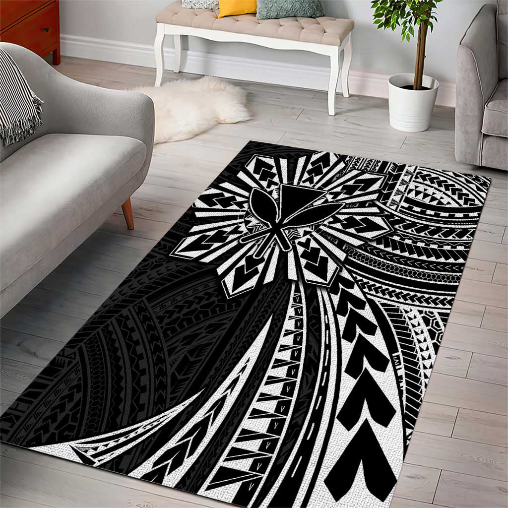 Hawaii And Philippines Area Rug Kanaka Maoli With Tribal Sun Together Black