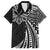 Hawaii And Philippines Family Matching Off The Shoulder Long Sleeve Dress and Hawaiian Shirt Kanaka Maoli With Tribal Sun Together Black