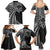 Hawaii And Philippines Family Matching Summer Maxi Dress and Hawaiian Shirt Kanaka Maoli With Tribal Sun Together Black