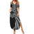 Hawaii And Philippines Family Matching Summer Maxi Dress and Hawaiian Shirt Kanaka Maoli With Tribal Sun Together Black