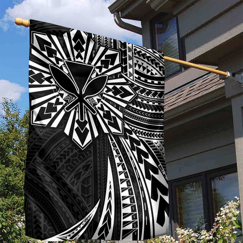 Hawaii And Philippines Garden Flag Kanaka Maoli With Tribal Sun Together Black