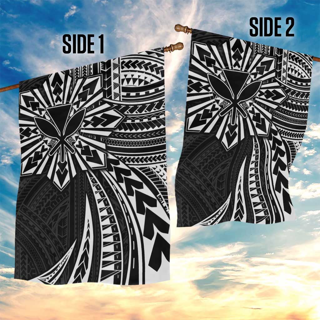 Hawaii And Philippines Garden Flag Kanaka Maoli With Tribal Sun Together Black