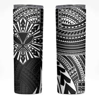 Hawaii And Philippines Skinny Tumbler Kanaka Maoli With Tribal Sun Together Black