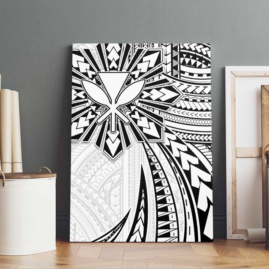 Hawaii And Philippines Canvas Wall Art Kanaka Maoli With Tribal Sun Together White