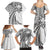 Hawaii And Philippines Family Matching Summer Maxi Dress and Hawaiian Shirt Kanaka Maoli With Tribal Sun Together White