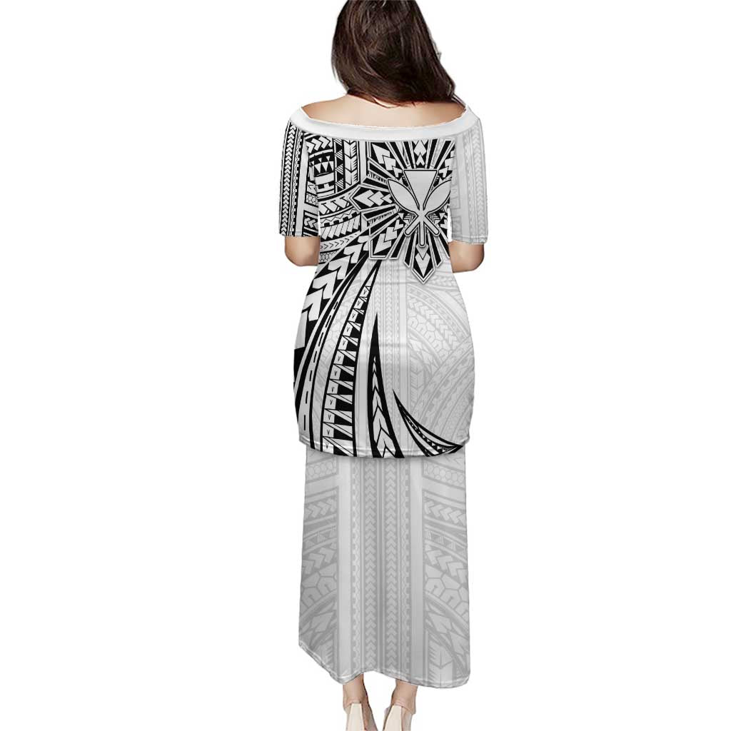 Hawaii And Philippines Puletasi Kanaka Maoli With Tribal Sun Together White