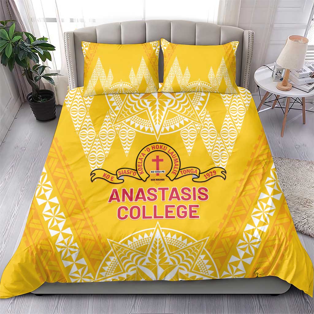 Anastasis College Bedding Set Tonga Ngatu Pattern - Polynesian Pride