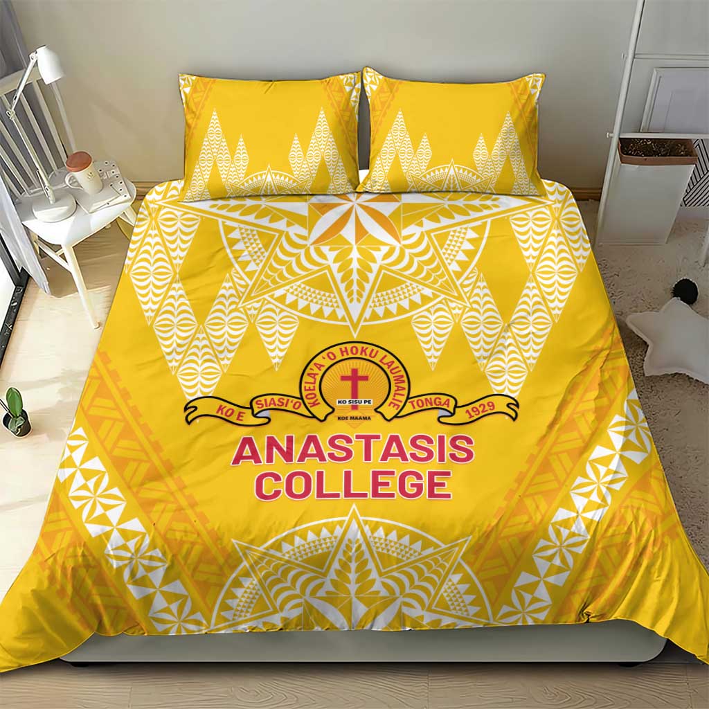 Anastasis College Bedding Set Tonga Ngatu Pattern - Polynesian Pride