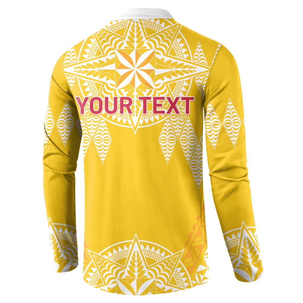 Personalised Anastasis College Button Sweatshirt Tonga Ngatu Pattern - Polynesian Pride