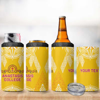Personalised Anastasis College 4 in 1 Can Cooler Tumbler Tonga Ngatu Pattern LT05 - Polynesian Pride