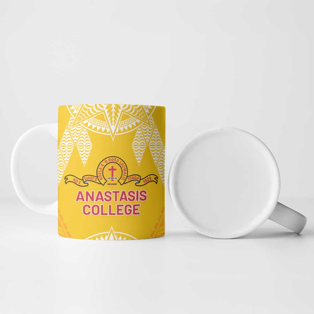 Personalised Anastasis College Ceramic Mug Tonga Ngatu Pattern LT05 - Polynesian Pride