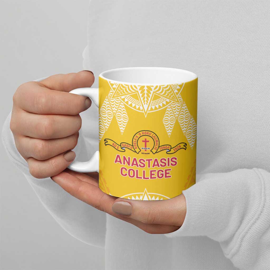 Personalised Anastasis College Ceramic Mug Tonga Ngatu Pattern LT05 - Polynesian Pride