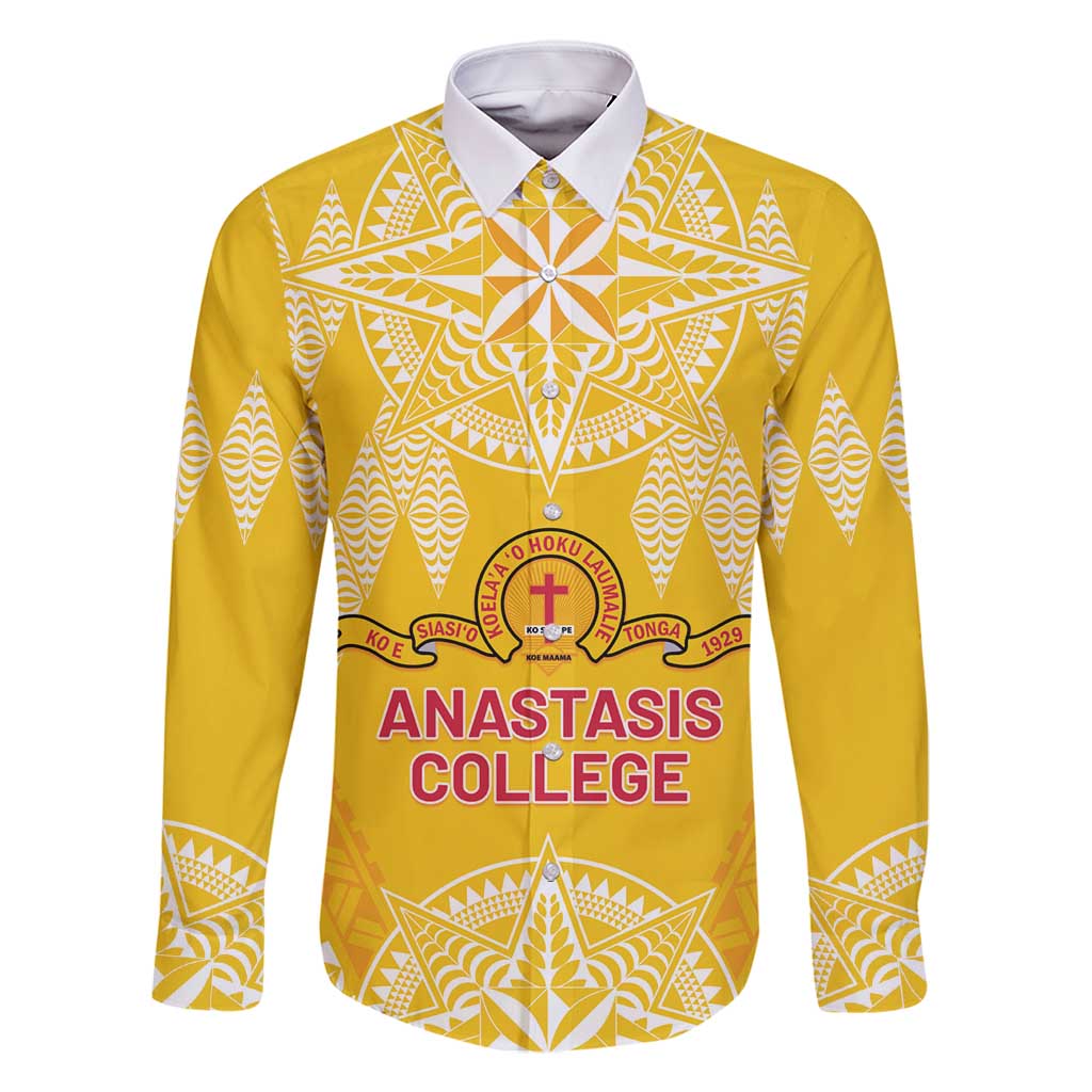 Personalised Anastasis College Family Matching Off Shoulder Maxi Dress and Hawaiian Shirt Tonga Ngatu Pattern - Polynesian Pride