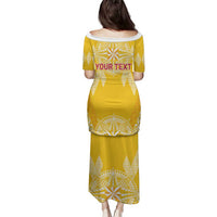 Personalised Anastasis College Family Matching Puletasi and Hawaiian Shirt Tonga Ngatu Pattern - Polynesian Pride