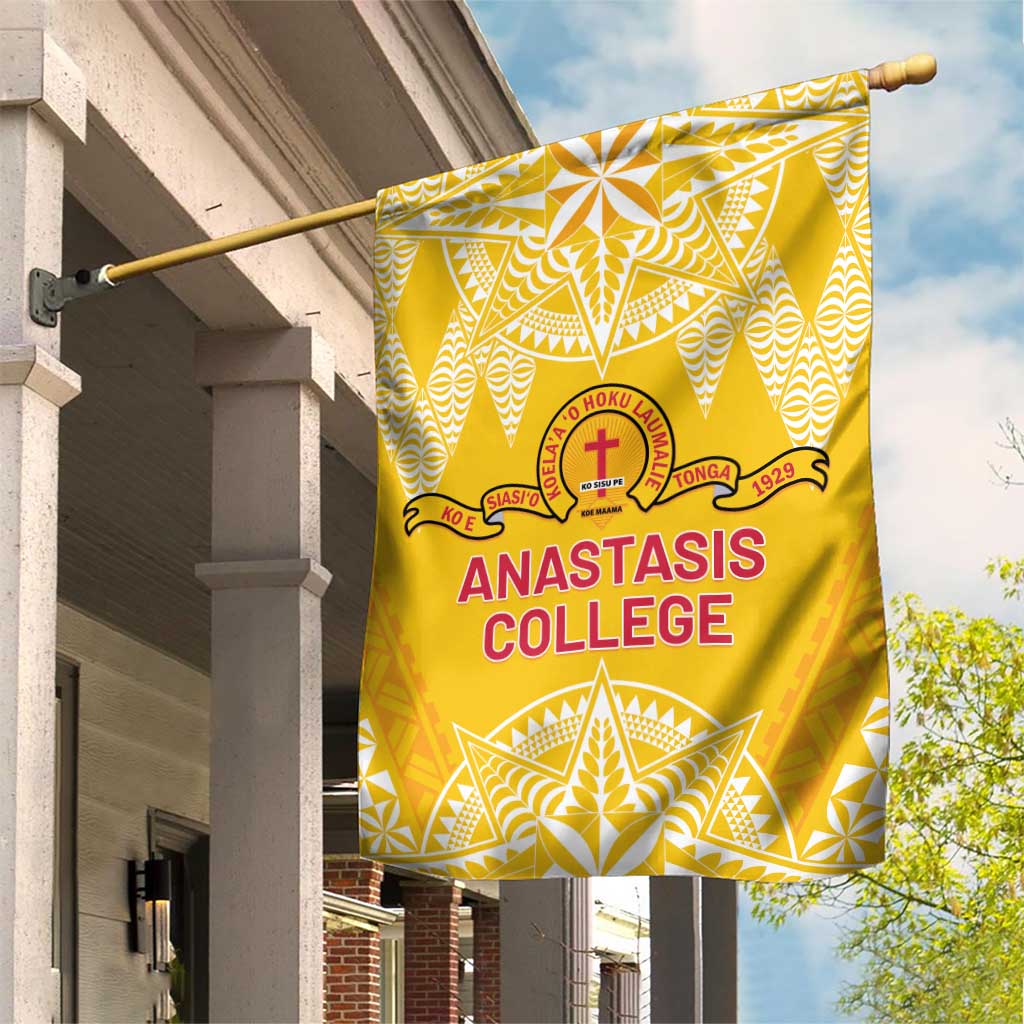 Anastasis College Garden Flag Tonga Ngatu Pattern - Polynesian Pride