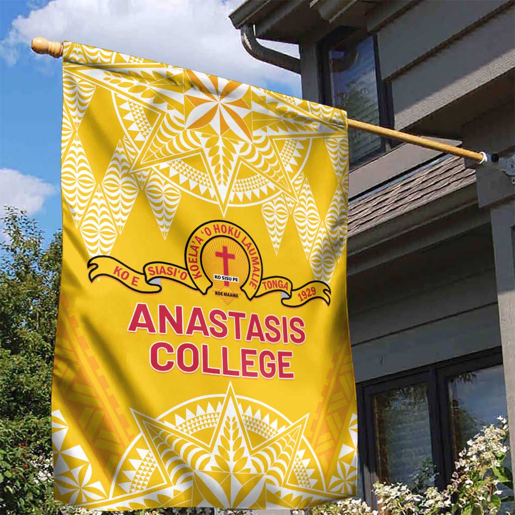 Anastasis College Garden Flag Tonga Ngatu Pattern - Polynesian Pride