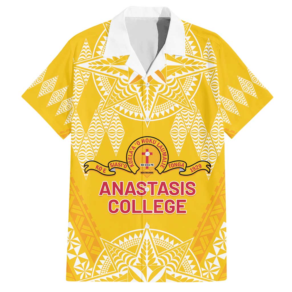 Personalised Anastasis College Hawaiian Shirt Tonga Ngatu Pattern - Polynesian Pride
