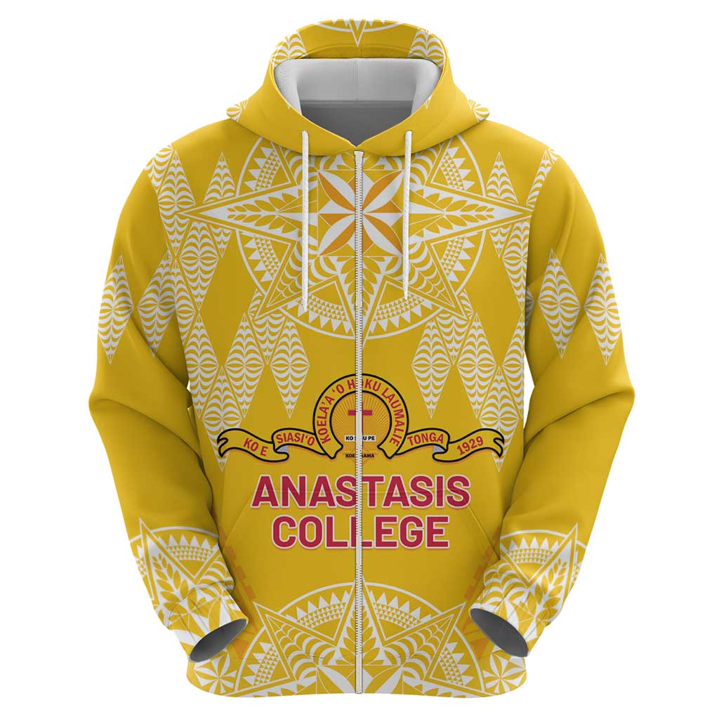 Personalised Anastasis College Hoodie Tonga Ngatu Pattern - Polynesian Pride