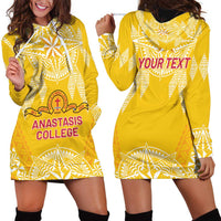 Personalised Anastasis College Hoodie Dress Tonga Ngatu Pattern - Polynesian Pride