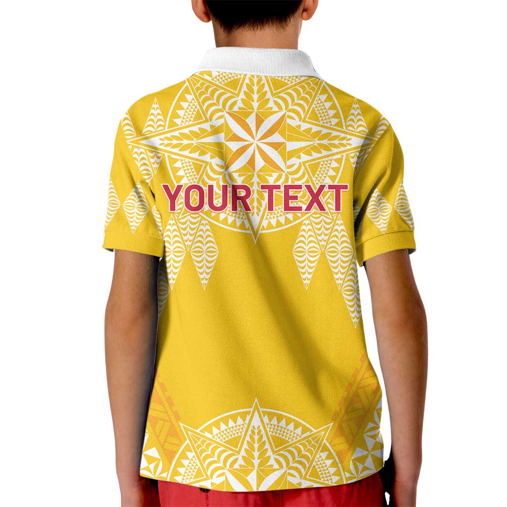 Personalised Anastasis College Kid Polo Shirt Tonga Ngatu Pattern - Polynesian Pride