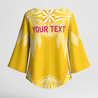 Personalised Anastasis College Kimono Sleeve Blouse Tonga Ngatu Pattern LT05 - Polynesian Pride