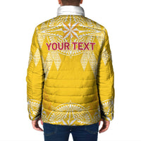 Personalised Anastasis College Padded Jacket Tonga Ngatu Pattern - Polynesian Pride
