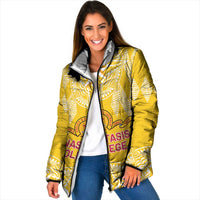 Personalised Anastasis College Padded Jacket Tonga Ngatu Pattern - Polynesian Pride