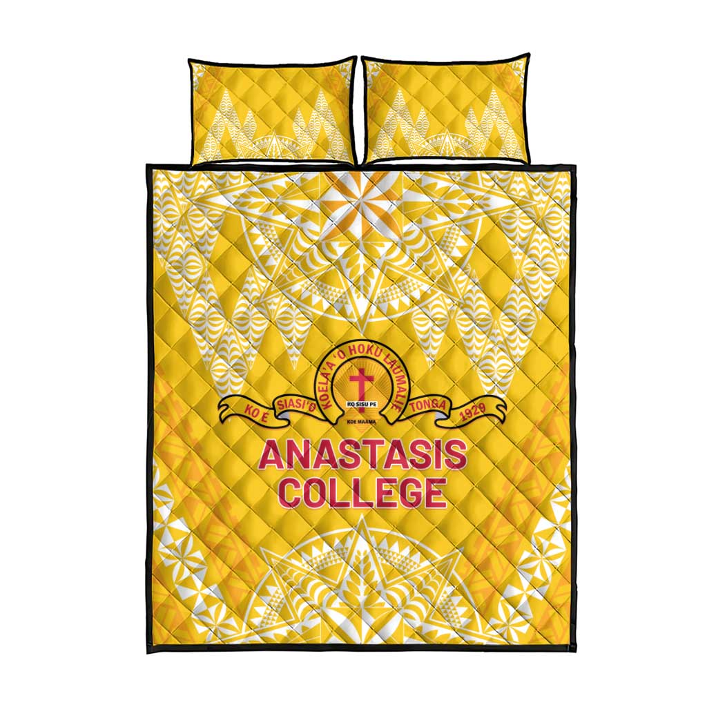 Anastasis College Quilt Bed Set Tonga Ngatu Pattern - Polynesian Pride