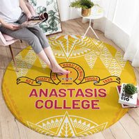 Anastasis College Round Carpet Tonga Ngatu Pattern - Polynesian Pride