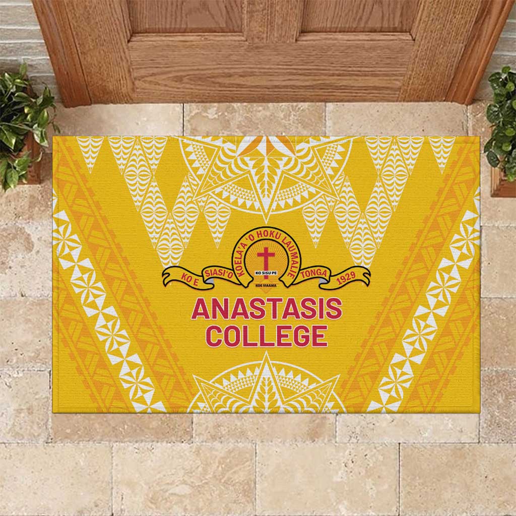 Anastasis College Rubber Doormat Tonga Ngatu Pattern - Polynesian Pride