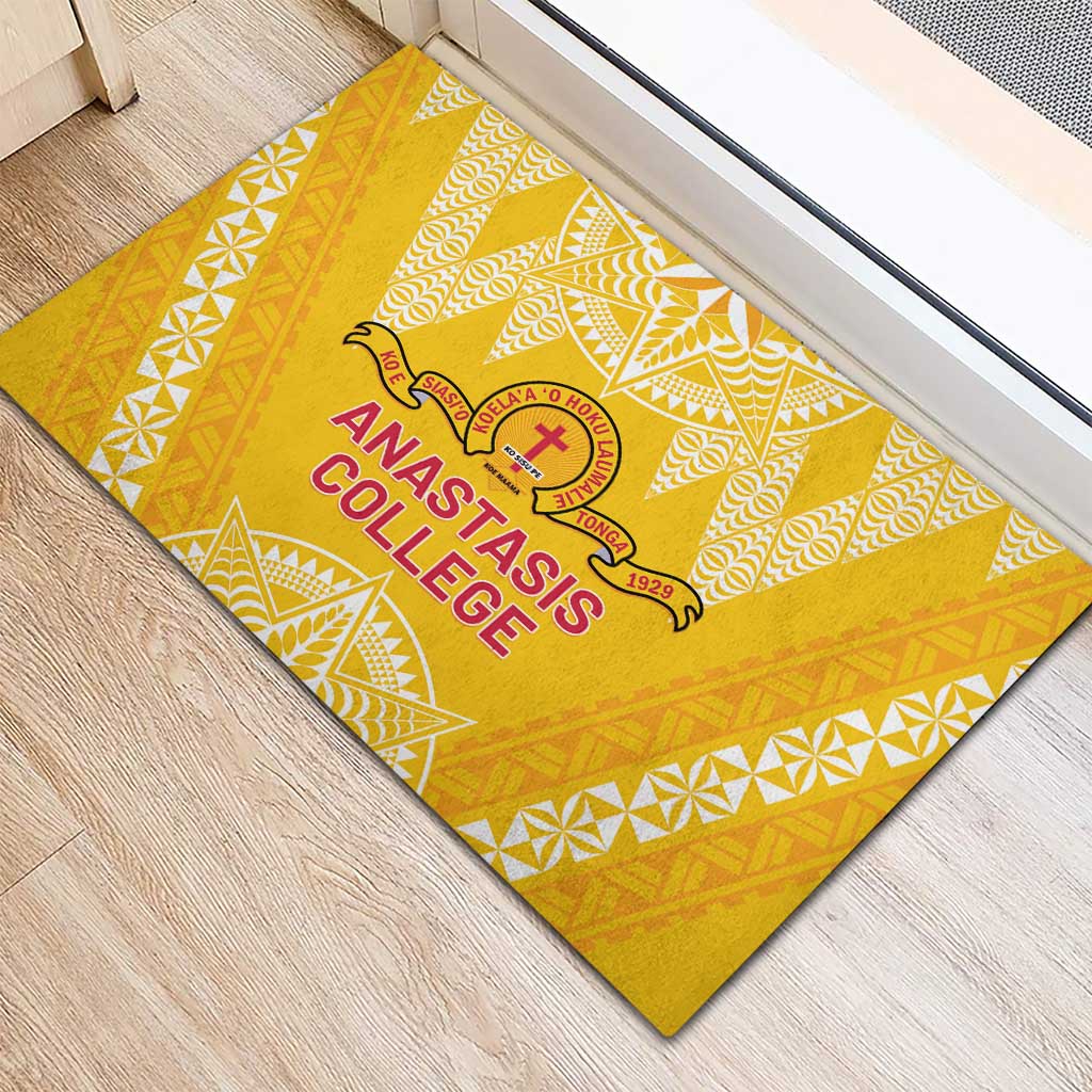 Anastasis College Rubber Doormat Tonga Ngatu Pattern LT05 - Polynesian Pride