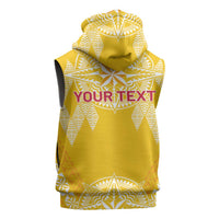 Personalised Anastasis College Sleeveless Zip Hoodie Tonga Ngatu Pattern LT05 - Polynesian Pride
