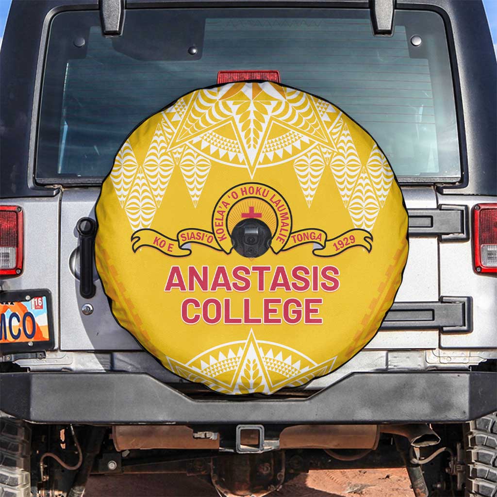 Anastasis College Spare Tire Cover Tonga Ngatu Pattern - Polynesian Pride