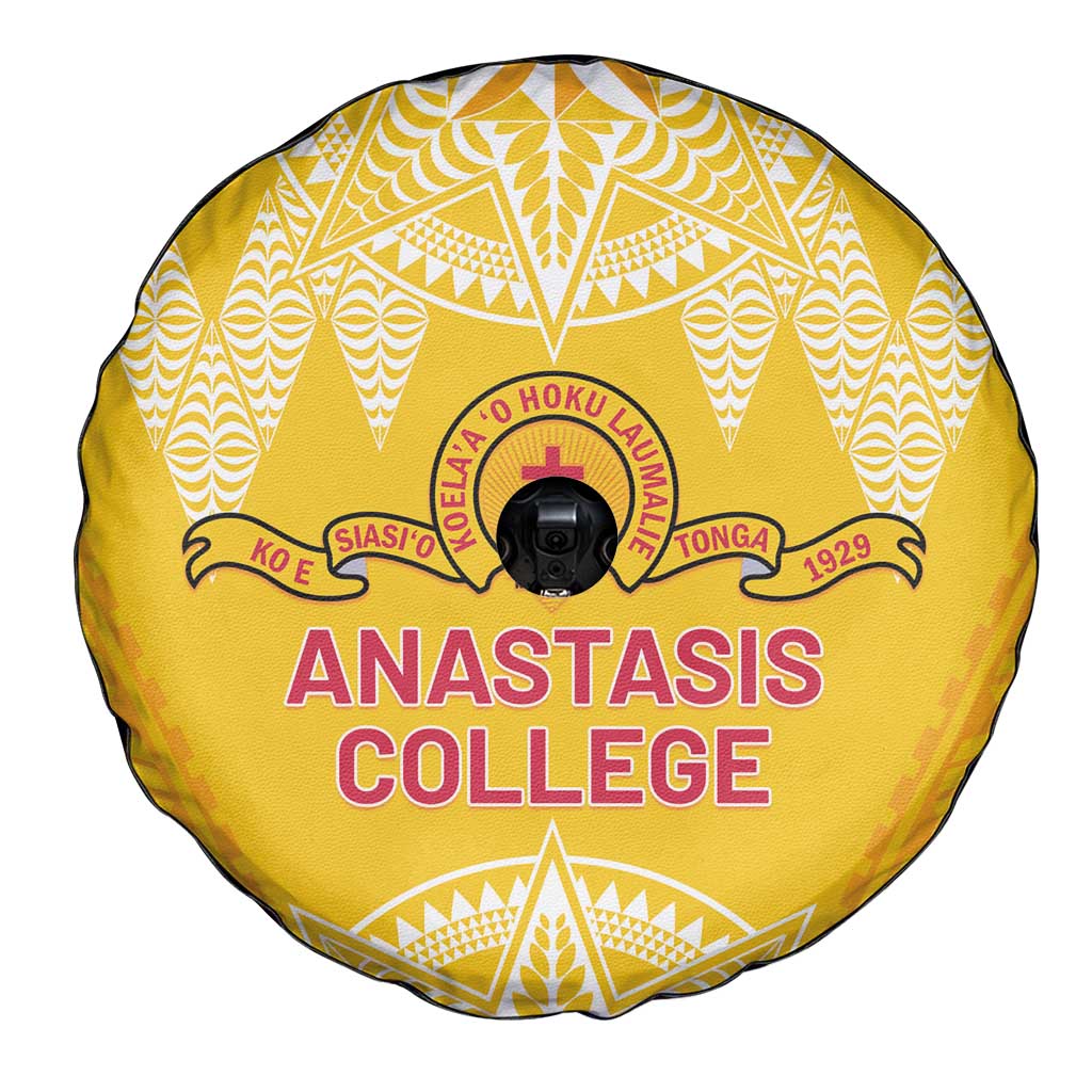 Anastasis College Spare Tire Cover Tonga Ngatu Pattern - Polynesian Pride