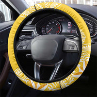 Anastasis College Steering Wheel Cover Tonga Ngatu Pattern LT05 - Polynesian Pride