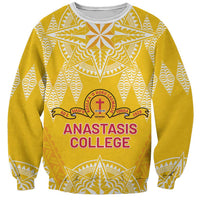 Personalised Anastasis College Sweatshirt Tonga Ngatu Pattern - Polynesian Pride